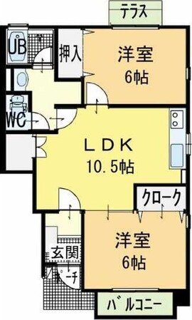 ハーブメゾン多田Ｂの物件間取画像